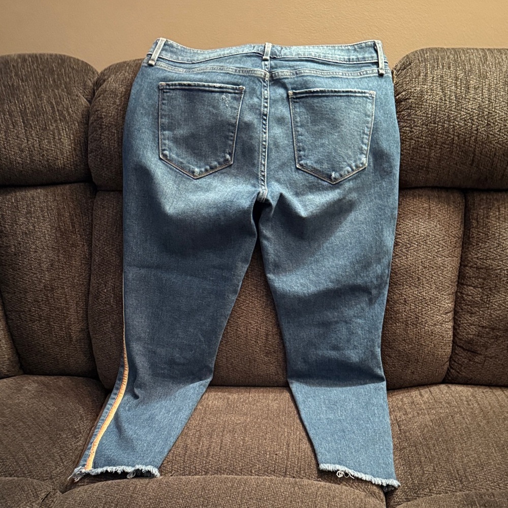 Abercrombie & Fitch Blue Jeans with Gold Trim - Picture 3 of 4